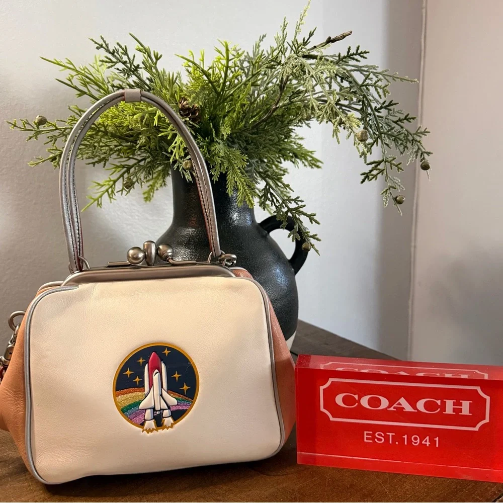Coach X NASA 1941 Space Rocket Kisslock Frame Bag - Picture 1 of 13